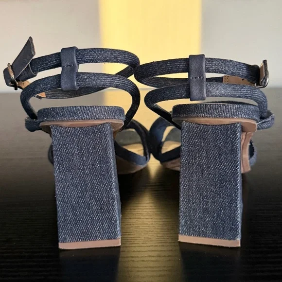 A New Day Women's Chunky Block Heel Asymmetric Ankle Strap Sandals - Picture 6 of 13